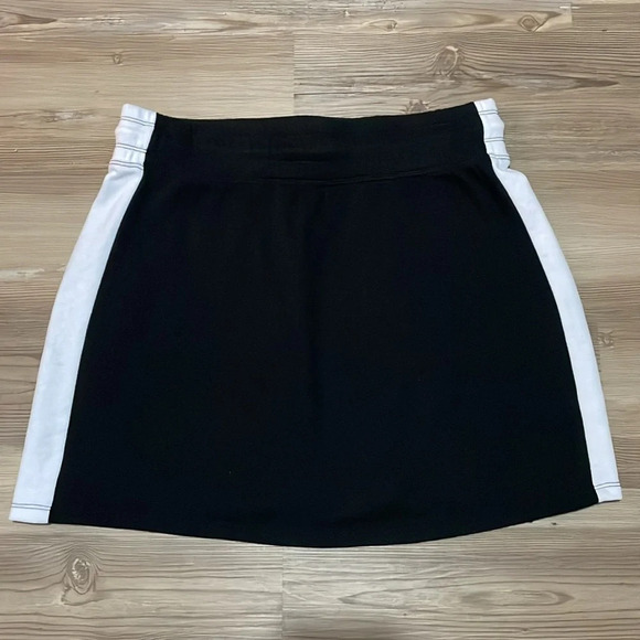 Calvin Klein Side Stripe Athletic mini Skirt Drawstring Size S Black Active - Picture 12 of 13